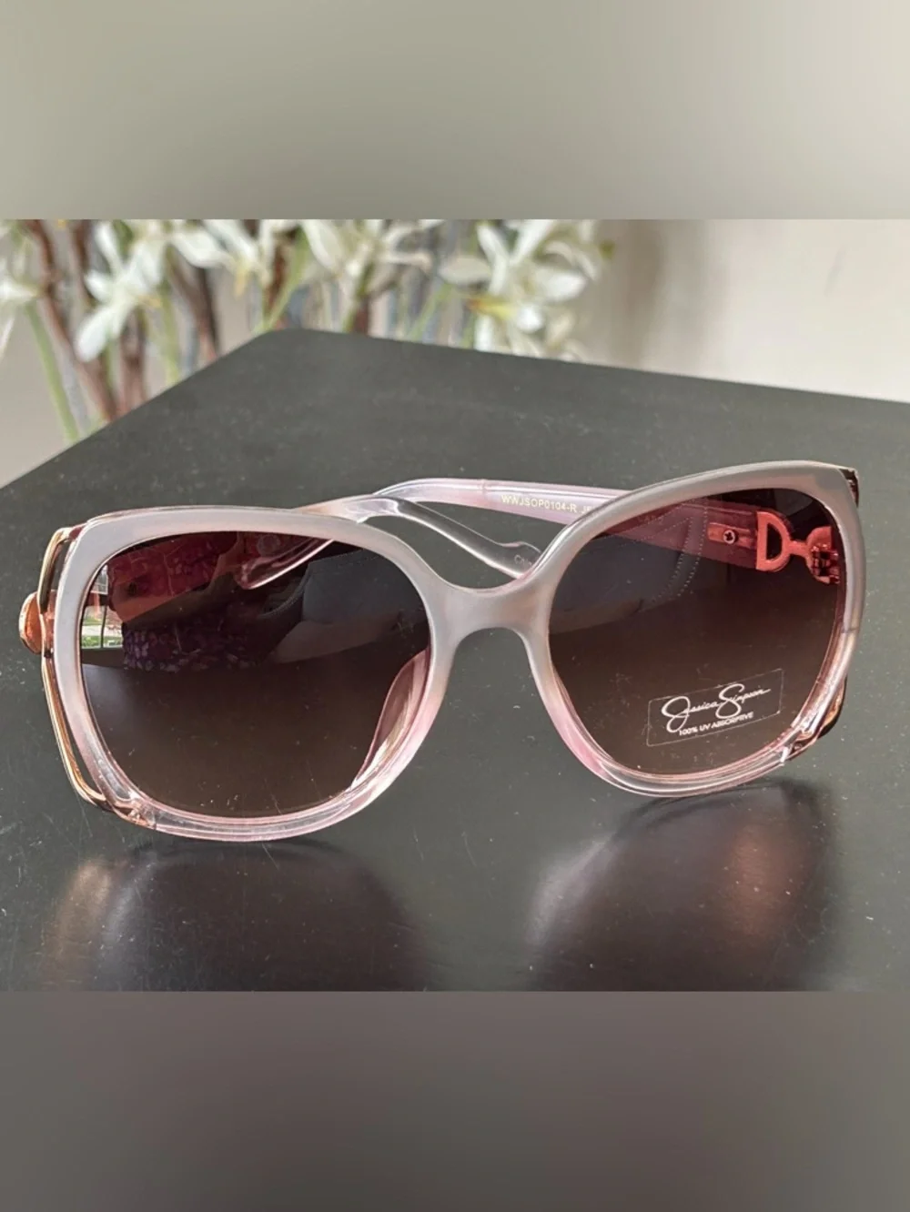 NWOT Jessica Simpson Glam Oversized Rose Fade Metal Vent Sunglasses J5686 RSF - Picture 8 of 13